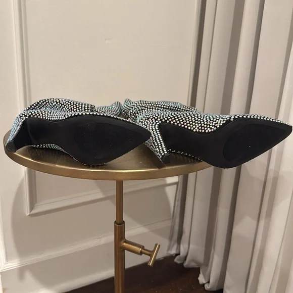 Steve‎ Madden ‘Crushing’ Rhinestone Slouchy Heeled Boots - Picture 6 of 15